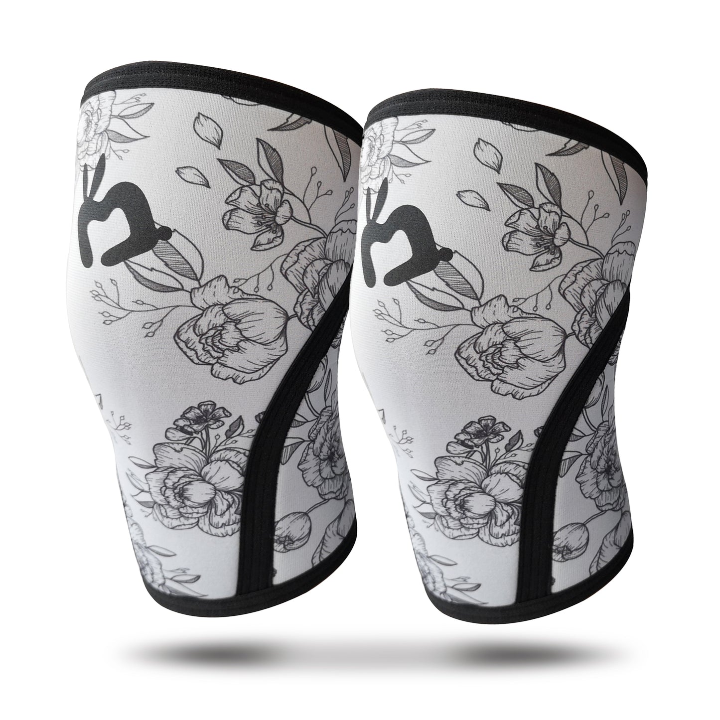 Mighty Buns 7mm Neoprene Knee Sleeves (1 Pair) - Cute High Performance Knee Sleeves, Knee Compression & Support for Weightlifting, Powerlifting, Squatting for Women and Men