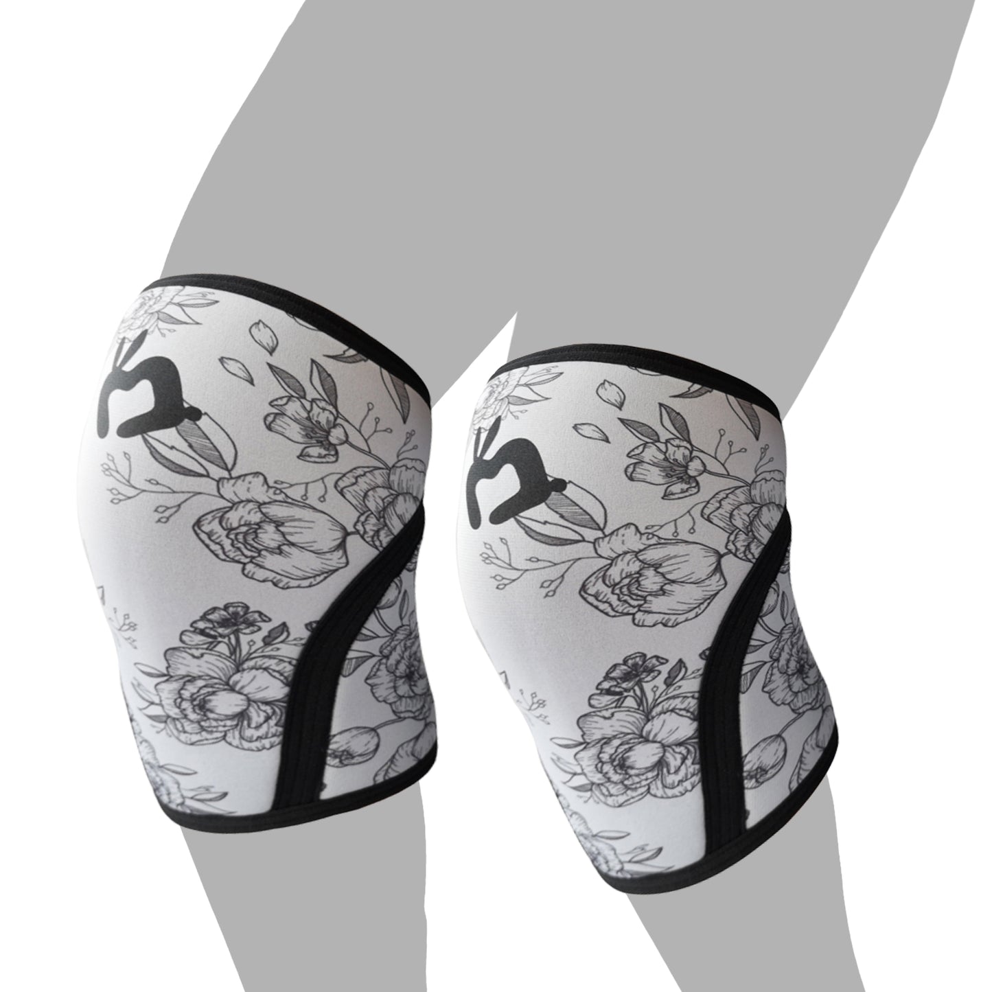 Mighty Buns 7mm Neoprene Knee Sleeves (1 Pair) - Cute High Performance Knee Sleeves, Knee Compression & Support for Weightlifting, Powerlifting, Squatting for Women and Men