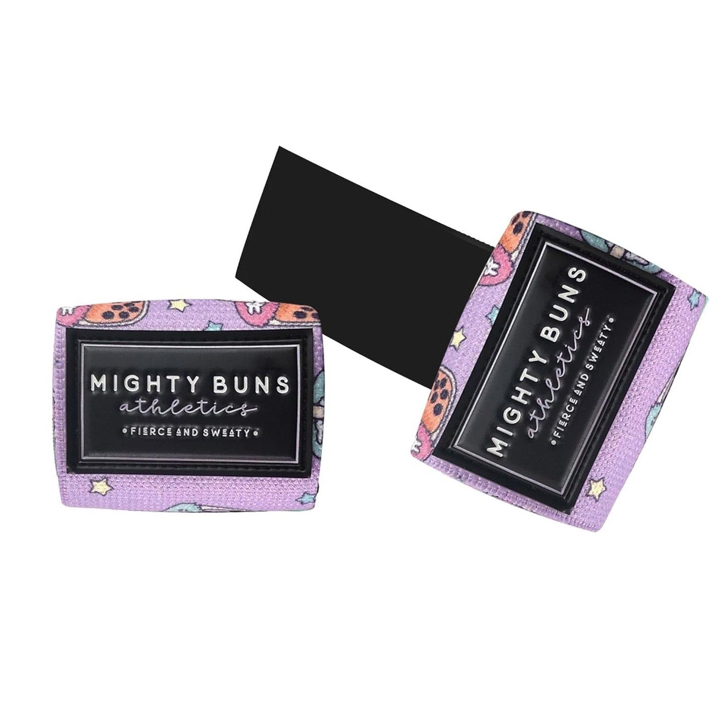 Mighty Buns - Wrist Wrap, Wrist Support for Women, Wrist Brace For Heavy Lifting, Wrist Wraps with Thumb Loops, Elastic, Stylish, & Non-Toxic, 18 Inches Long x 3 Inches Wide, 1 Pair
