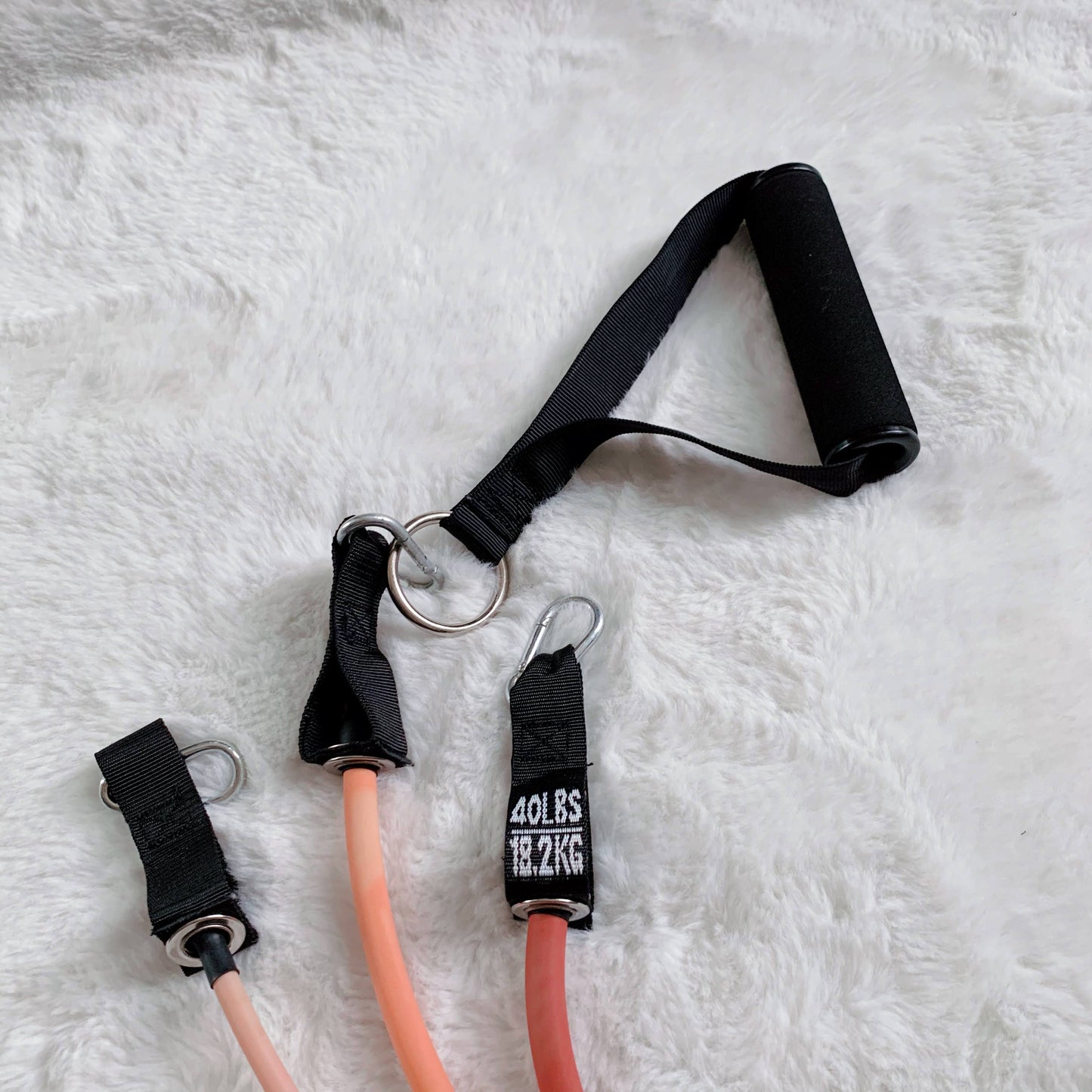 Mighty Buns Resistance Tube Band Set | Adjustable Weighted Exercise Bands with Handles, Door Anchor, Ankle Strap for Home Gym and Physical Therapy ( 6 pcs )