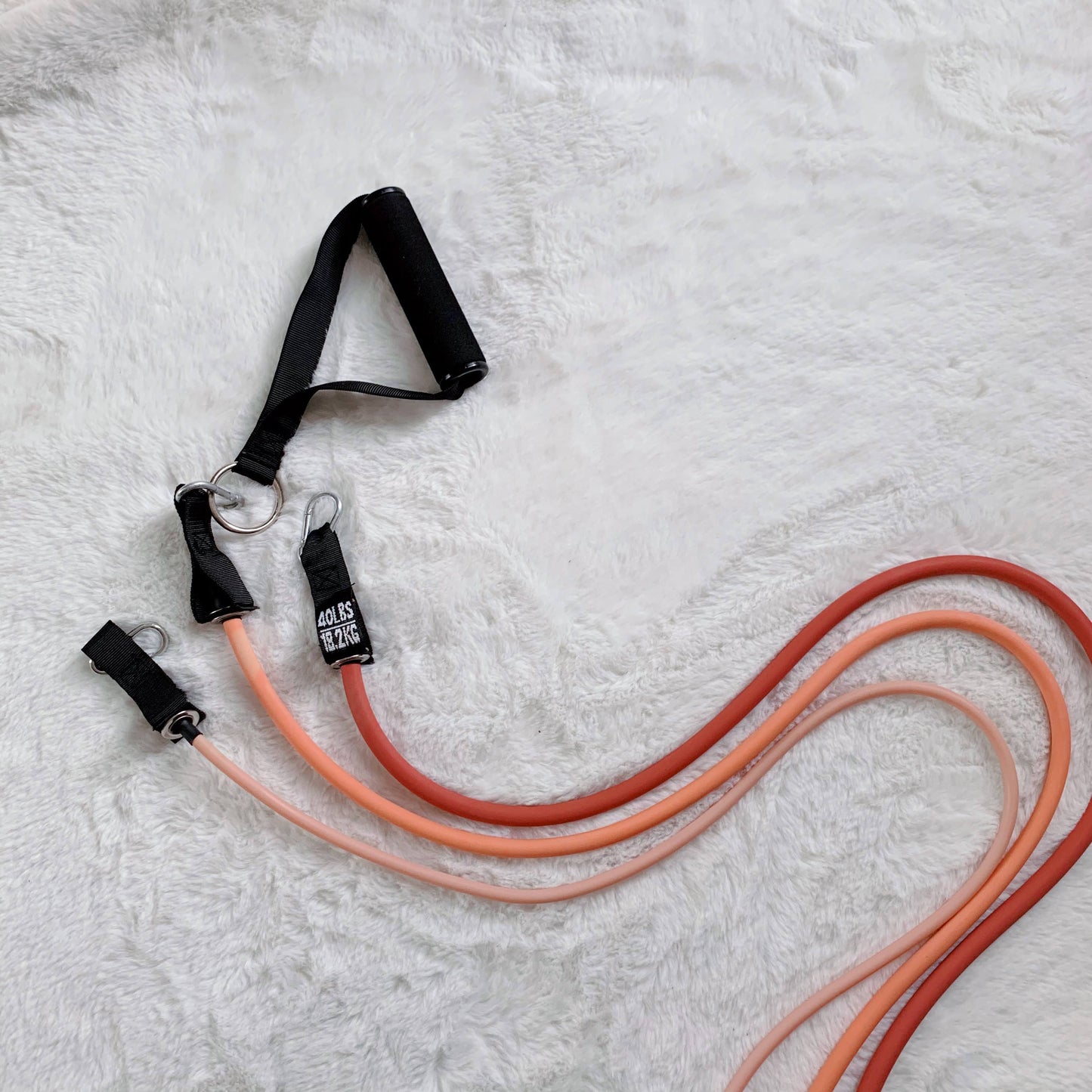 Mighty Buns Resistance Tube Band Set | Adjustable Weighted Exercise Bands with Handles, Door Anchor, Ankle Strap for Home Gym and Physical Therapy ( 6 pcs )