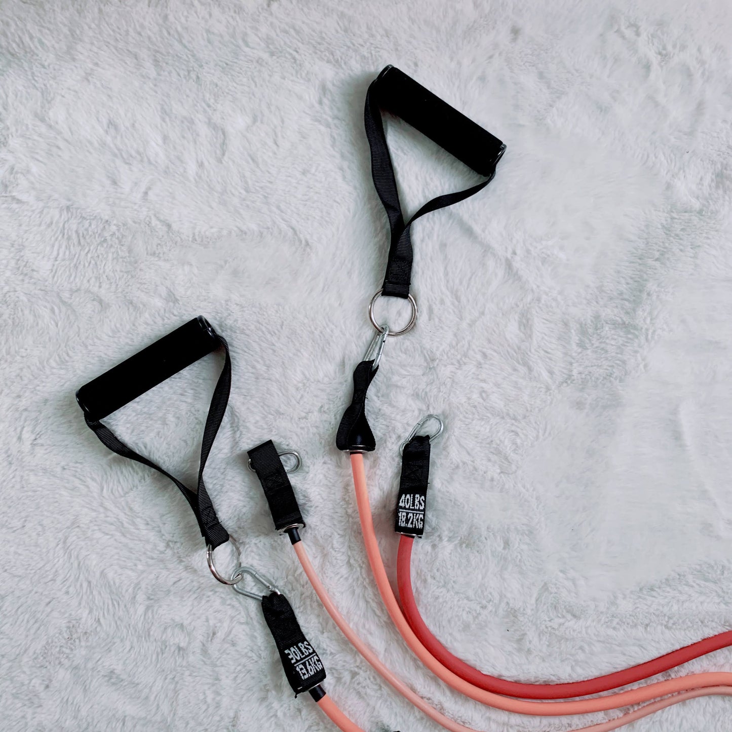 Mighty Buns Resistance Tube Band Set | Adjustable Weighted Exercise Bands with Handles, Door Anchor, Ankle Strap for Home Gym and Physical Therapy ( 6 pcs )