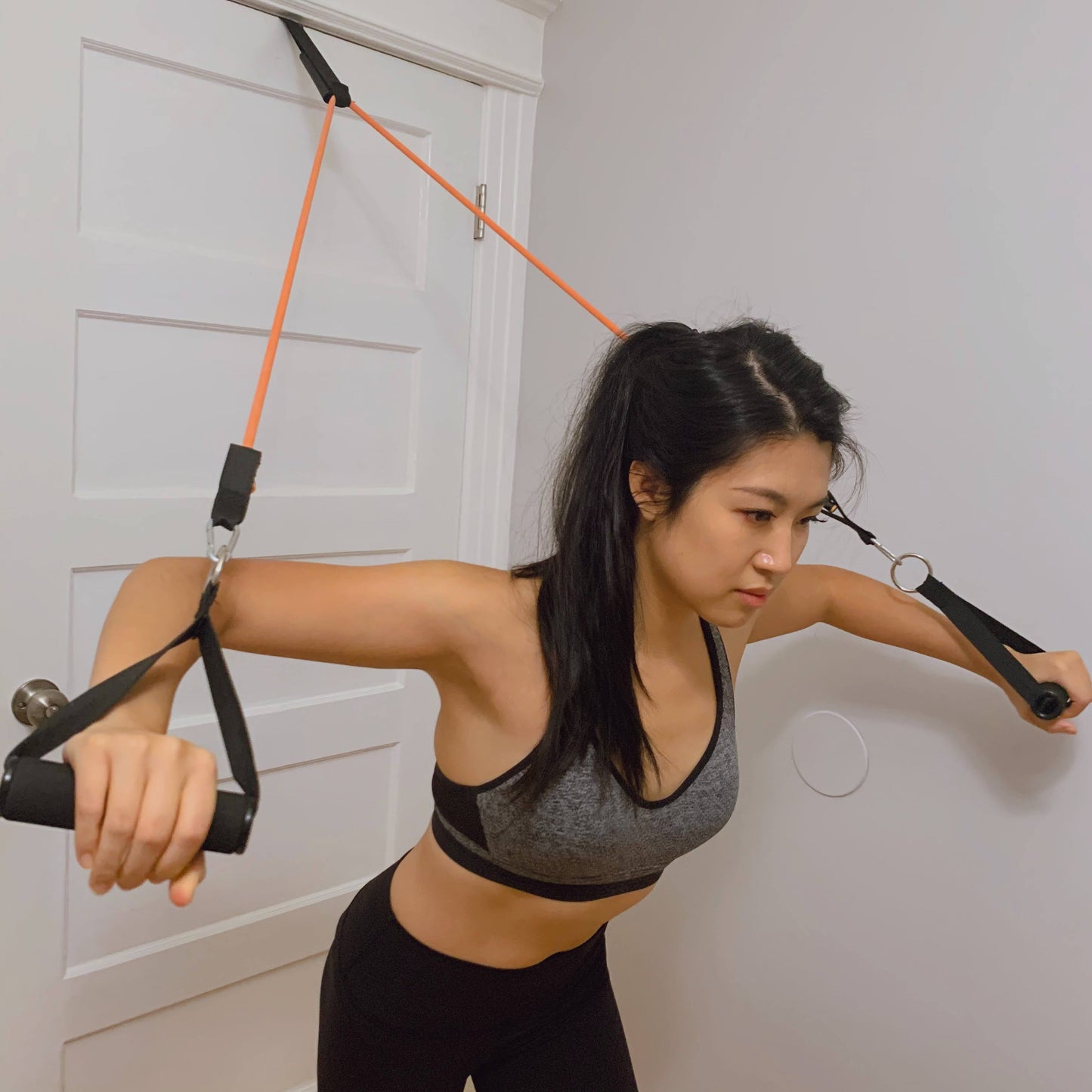 Mighty Buns Resistance Tube Band Set | Adjustable Weighted Exercise Bands with Handles, Door Anchor, Ankle Strap for Home Gym and Physical Therapy ( 6 pcs )