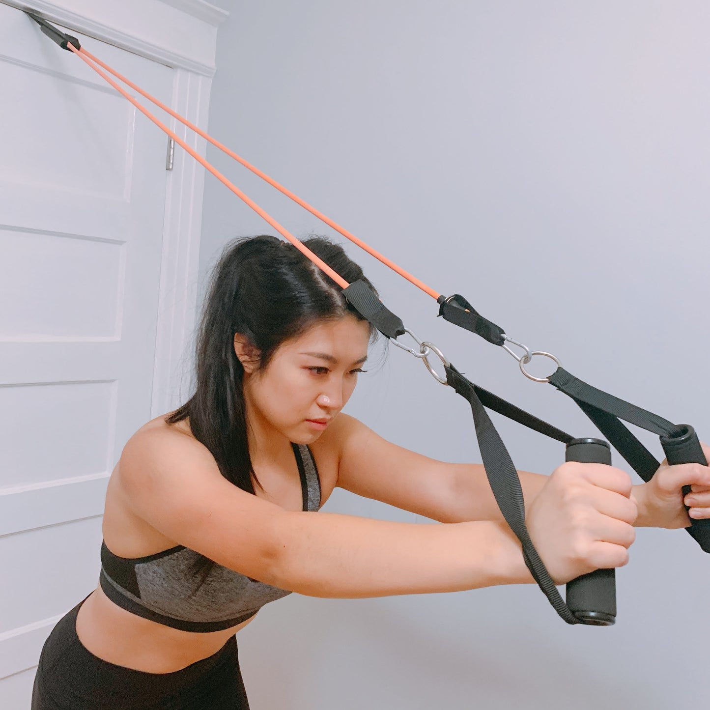 Mighty Buns Resistance Tube Band Set | Adjustable Weighted Exercise Bands with Handles, Door Anchor, Ankle Strap for Home Gym and Physical Therapy ( 6 pcs )