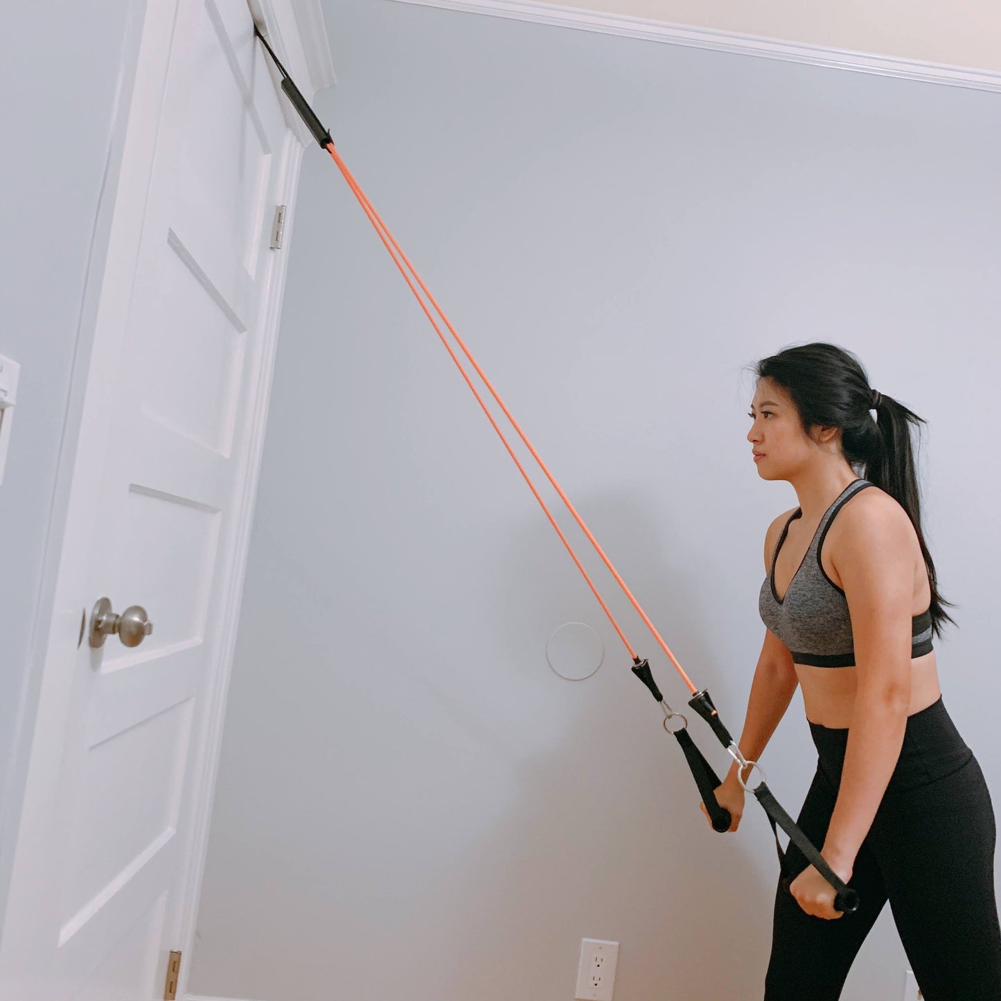 Mighty Buns Resistance Tube Band Set | Adjustable Weighted Exercise Bands with Handles, Door Anchor, Ankle Strap for Home Gym and Physical Therapy ( 6 pcs )