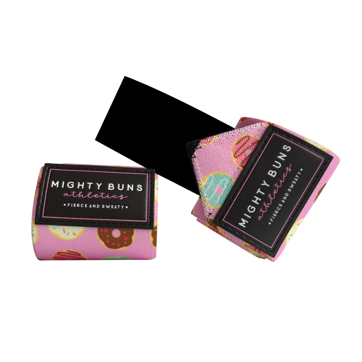 Mighty Buns - Wrist Wrap, Wrist Support for Women, Wrist Brace For Heavy Lifting, Wrist Wraps with Thumb Loops, Elastic, Stylish, & Non-Toxic, 18 Inches Long x 3 Inches Wide, 1 Pair