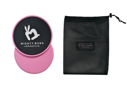 Mighty Buns - Core Sliders, Exercise Sliders for Improved Stability, Dual-Sided Workout Sliders Disc, Compact Sliders for Working Out With Mesh Bag, Mint, Set of 2